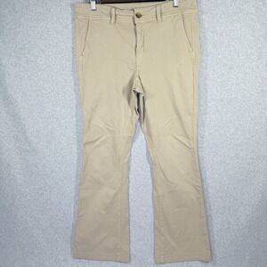 American Eagle Pants Womens 12R Long Khaki Brown Kick Boot Stretch Cotton Blend